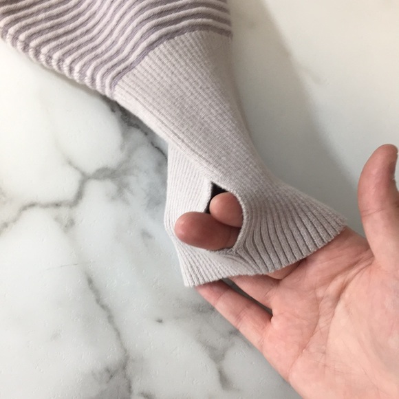 Offline By Aerie Purple Striped Quarter Zip Sweater Womens XXL Pullover - Picture 8 of 14